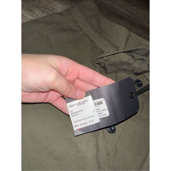 NWT rag and bone camille shorts Olive Army Fatigue Green Size 12 $250 - Picture 3 of 5